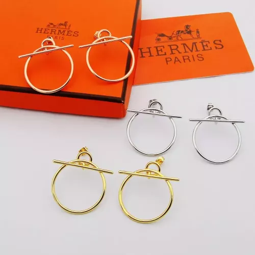 Replica Hermes Earrings For Women #1350875 $25.00 USD for Wholesale