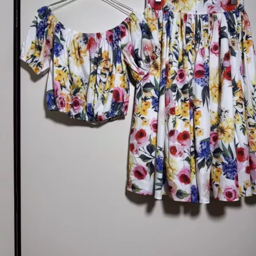 Replica Dolce & Gabbana D&G Tracksuits Short Sleeved For Women #1350895 $102.00 USD for Wholesale