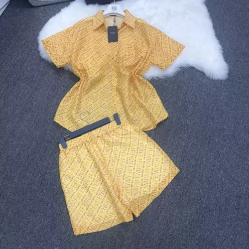 Replica Fendi Tracksuits Short Sleeved For Women #1350956 $76.00 USD for Wholesale