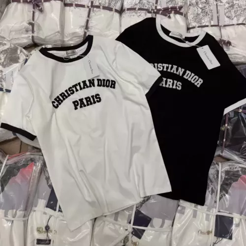 Replica Christian Dior T-Shirts Short Sleeved For Women #1351045 $48.00 USD for Wholesale