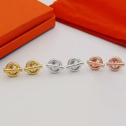 Replica Hermes Earrings For Women #1351073 $25.00 USD for Wholesale