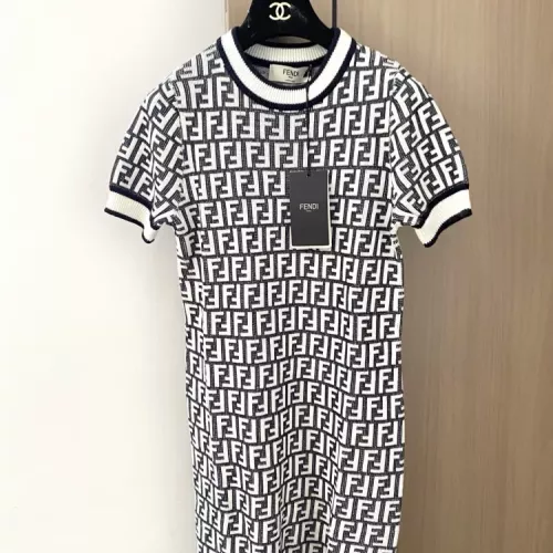 Cheap Fendi Dresses Short Sleeved For Women #1351421, $$100.00 USD On Fendi Dresses