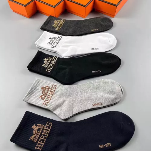 Replica Hermes Socks For Men #1352868 $25.00 USD for Wholesale