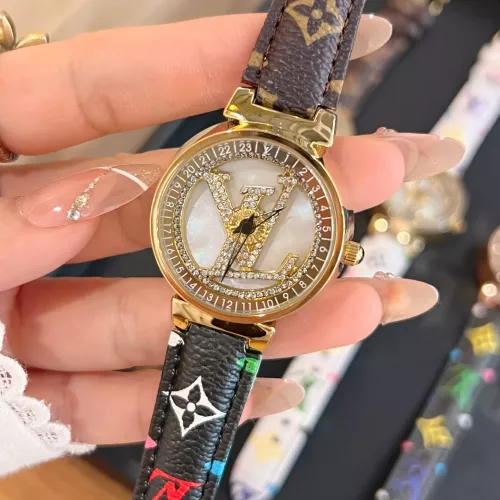 Cheap Louis Vuitton Watches In Gold For Women #1353838, $$39.00 USD On Louis Vuitton Watches