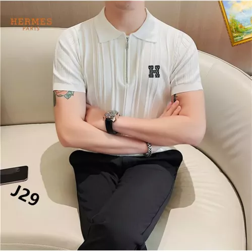 Replica Hermes T-Shirts Short Sleeved For Men #1354438 $42.00 USD for Wholesale