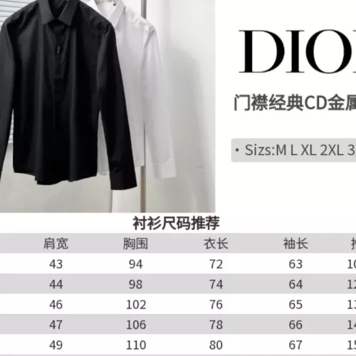 Replica Christian Dior Shirts Long Sleeved For Men #1354475 $68.00 USD for Wholesale