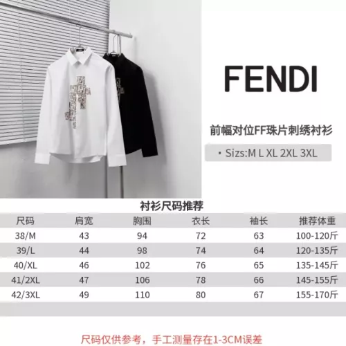 Replica Fendi Shirts Long Sleeved For Men #1354483 $76.00 USD for Wholesale