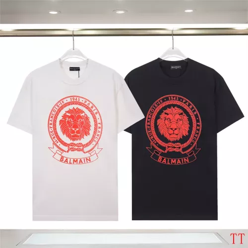 Replica Balmain T-Shirts Short Sleeved For Unisex #1355045 $32.00 USD for Wholesale