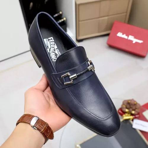Replica Salvatore Ferragamo Leather Shoes For Men #1355584 $88.00 USD for Wholesale