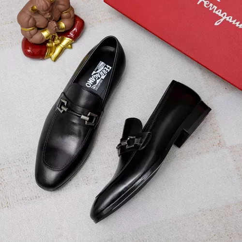 Cheap Salvatore Ferragamo Leather Shoes For Men #1355585, $$88.00 USD On Salvatore Ferragamo Leather Shoes