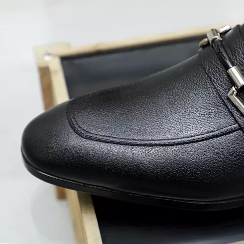 Replica Salvatore Ferragamo Leather Shoes For Men #1355586 $88.00 USD for Wholesale