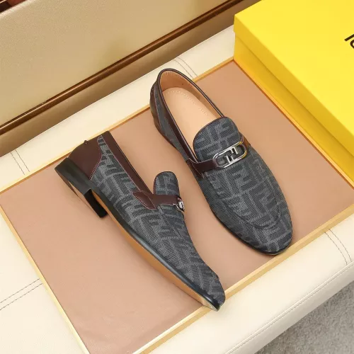 Replica Fendi Leather Shoes For Men #1355820 $88.00 USD for Wholesale