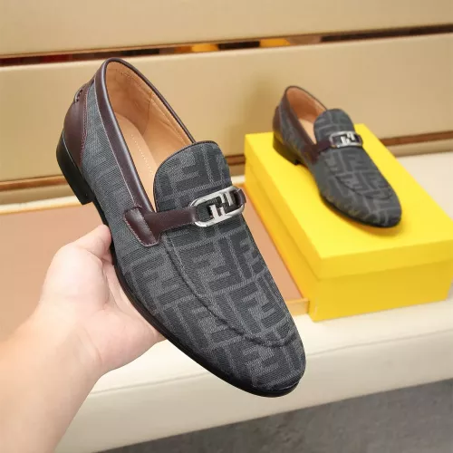 Replica Fendi Leather Shoes For Men #1355820 $88.00 USD for Wholesale