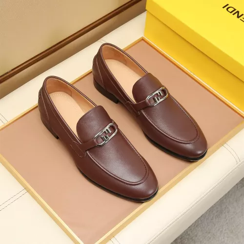 Replica Fendi Leather Shoes For Men #1355823 $88.00 USD for Wholesale