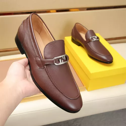 Replica Fendi Leather Shoes For Men #1355823 $88.00 USD for Wholesale