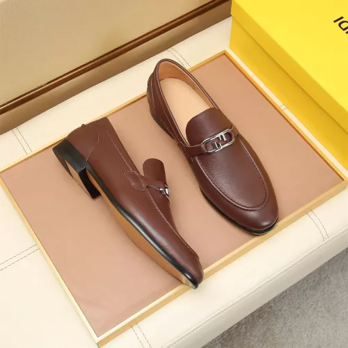 Replica Fendi Leather Shoes For Men #1355823 $88.00 USD for Wholesale