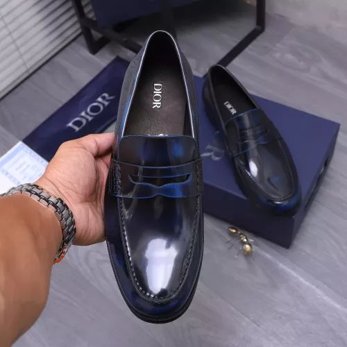 Replica Christian Dior Leather Shoes For Men #1356308 $105.00 USD for Wholesale