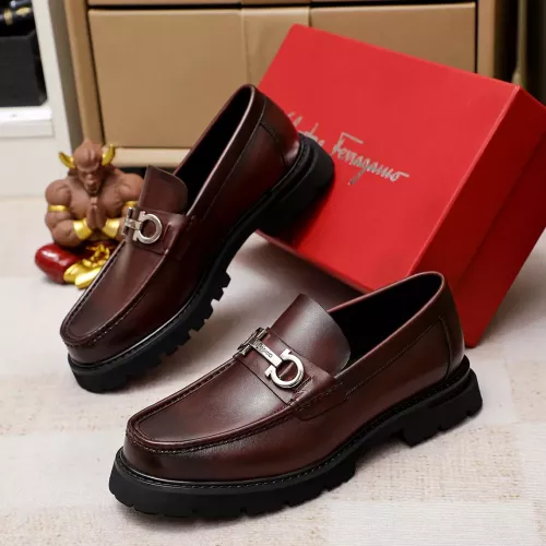 Cheap Salvatore Ferragamo Leather Shoes For Men #1356313, $$88.00 USD On Salvatore Ferragamo Leather Shoes