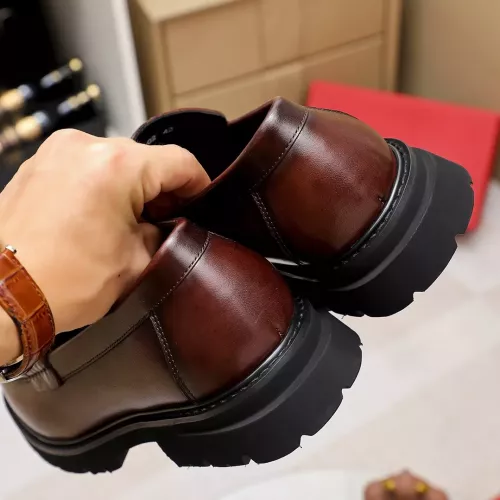 Replica Salvatore Ferragamo Leather Shoes For Men #1356313 $88.00 USD for Wholesale