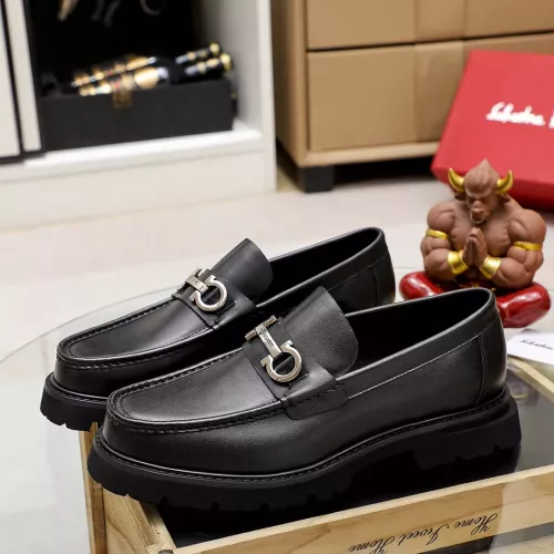 Replica Salvatore Ferragamo Leather Shoes For Men #1356314 $88.00 USD for Wholesale