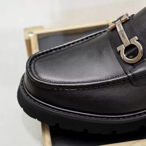 Replica Salvatore Ferragamo Leather Shoes For Men #1356314 $88.00 USD for Wholesale
