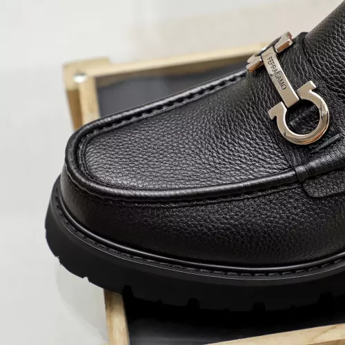 Replica Salvatore Ferragamo Leather Shoes For Men #1356315 $88.00 USD for Wholesale