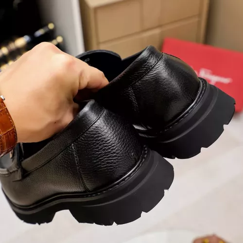 Replica Salvatore Ferragamo Leather Shoes For Men #1356315 $88.00 USD for Wholesale