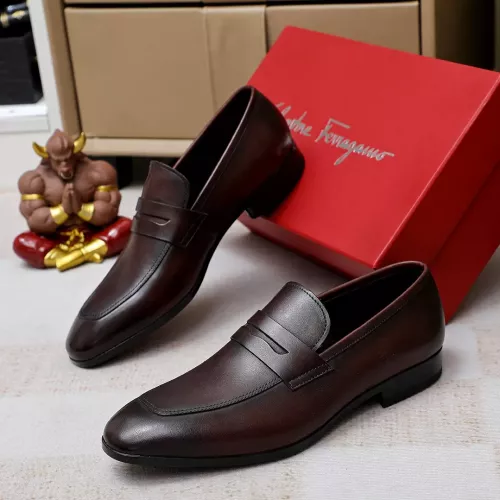 Cheap Salvatore Ferragamo Leather Shoes For Men #1356317, $$88.00 USD On Salvatore Ferragamo Leather Shoes