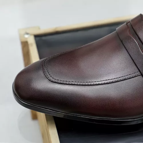 Replica Salvatore Ferragamo Leather Shoes For Men #1356317 $88.00 USD for Wholesale