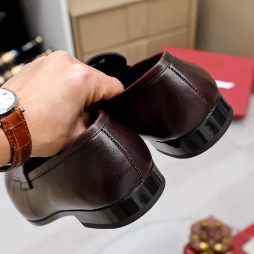 Replica Salvatore Ferragamo Leather Shoes For Men #1356317 $88.00 USD for Wholesale