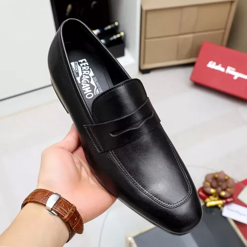 Replica Salvatore Ferragamo Leather Shoes For Men #1356324 $88.00 USD for Wholesale