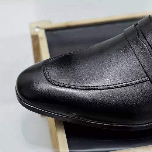 Replica Salvatore Ferragamo Leather Shoes For Men #1356324 $88.00 USD for Wholesale