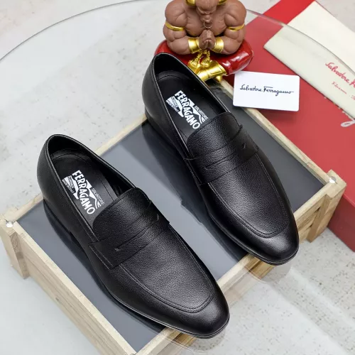 Replica Salvatore Ferragamo Leather Shoes For Men #1356325 $88.00 USD for Wholesale
