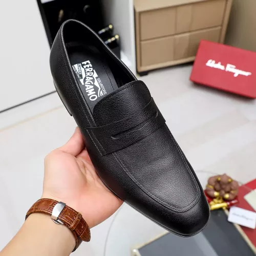 Replica Salvatore Ferragamo Leather Shoes For Men #1356325 $88.00 USD for Wholesale