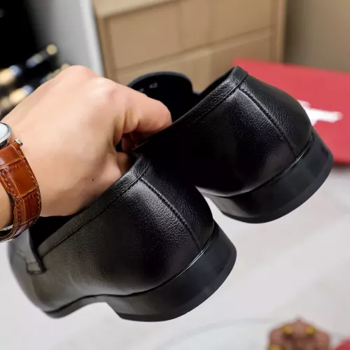 Replica Salvatore Ferragamo Leather Shoes For Men #1356325 $88.00 USD for Wholesale