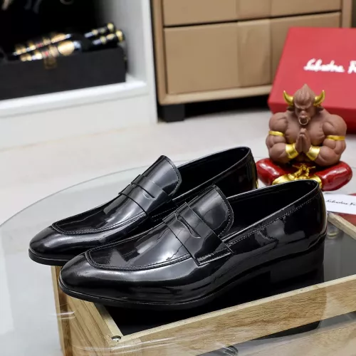 Replica Salvatore Ferragamo Leather Shoes For Men #1356326 $88.00 USD for Wholesale