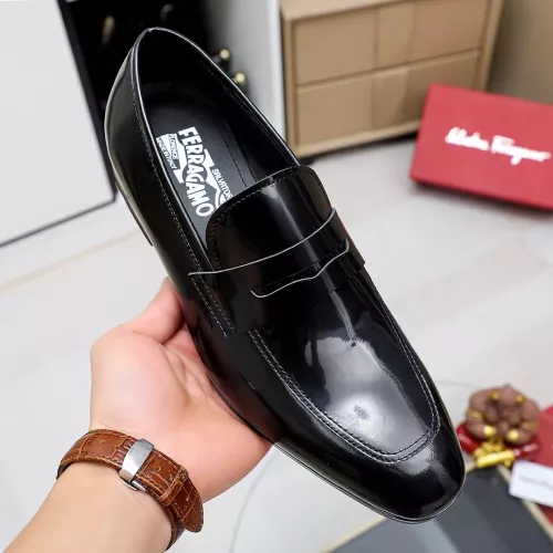 Replica Salvatore Ferragamo Leather Shoes For Men #1356326 $88.00 USD for Wholesale
