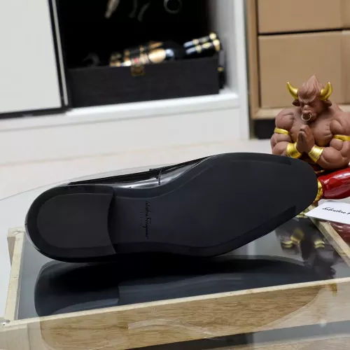 Replica Salvatore Ferragamo Leather Shoes For Men #1356326 $88.00 USD for Wholesale
