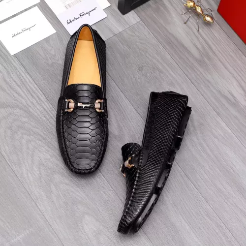 Replica Salvatore Ferragamo Leather Shoes For Men #1356487 $76.00 USD for Wholesale
