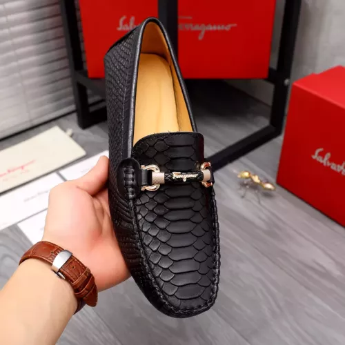 Replica Salvatore Ferragamo Leather Shoes For Men #1356487 $76.00 USD for Wholesale