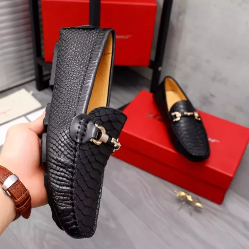 Replica Salvatore Ferragamo Leather Shoes For Men #1356487 $76.00 USD for Wholesale