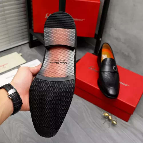 Replica Salvatore Ferragamo Leather Shoes For Men #1356488 $92.00 USD for Wholesale