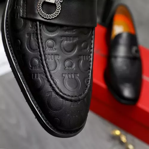 Replica Salvatore Ferragamo Leather Shoes For Men #1356488 $92.00 USD for Wholesale