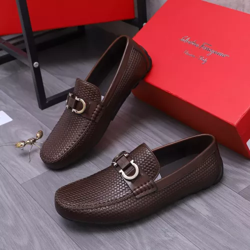 Cheap Salvatore Ferragamo Leather Shoes For Men #1356489, $$92.00 USD On Salvatore Ferragamo Leather Shoes