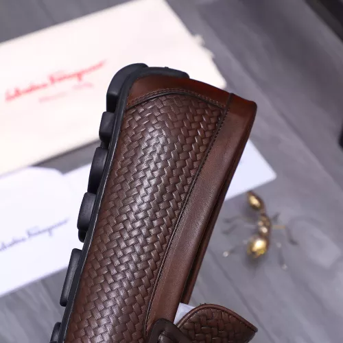 Replica Salvatore Ferragamo Leather Shoes For Men #1356489 $92.00 USD for Wholesale