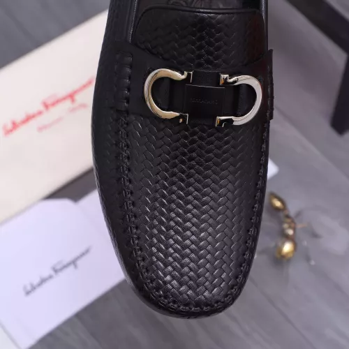 Replica Salvatore Ferragamo Leather Shoes For Men #1356490 $92.00 USD for Wholesale