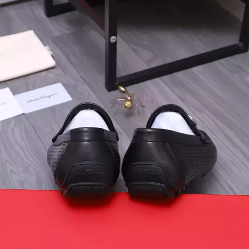 Replica Salvatore Ferragamo Leather Shoes For Men #1356490 $92.00 USD for Wholesale