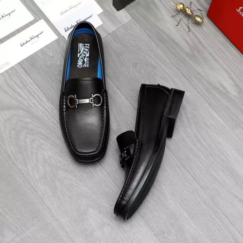 Replica Salvatore Ferragamo Leather Shoes For Men #1356491 $92.00 USD for Wholesale