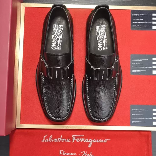 Replica Salvatore Ferragamo Leather Shoes For Men #1356492 $96.00 USD for Wholesale