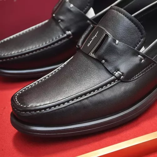 Replica Salvatore Ferragamo Leather Shoes For Men #1356493 $96.00 USD for Wholesale